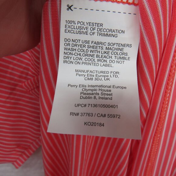 Grand Slam Polo Shirt Mens Extra Large Red White Striped Performance Golf New - Picture 5 of 9